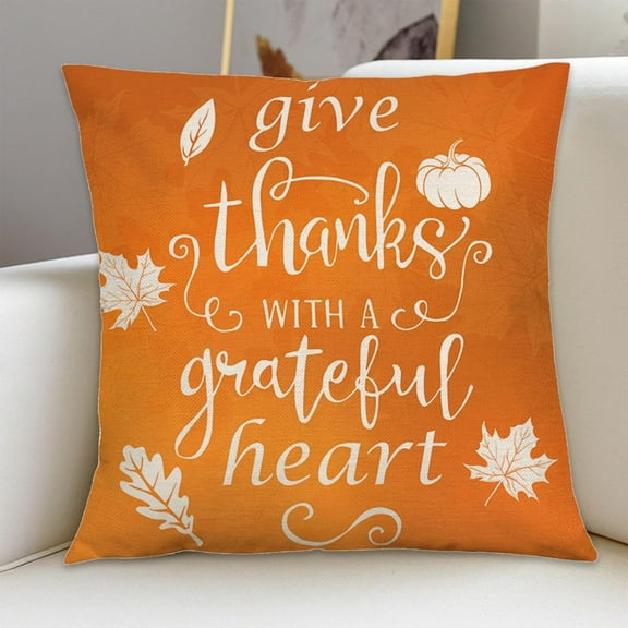 Clearance Items!Pamqxs 18Inch Fall Pillow For Fall Decor Autumn Pumpkin Theme Farmhouse Decorative Throw Pillow For Sofa Couch Home Decoration