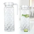 thumbnail image 1 of Clearance Items!Plastic Pitcher with Lid and Spout 1 Liter Plastic Carafe for Hot/Cold Water, Large Iced Tea Pitcher for Coffee, Juice and Homemade Beverage Water Storage (White), 1 of 9