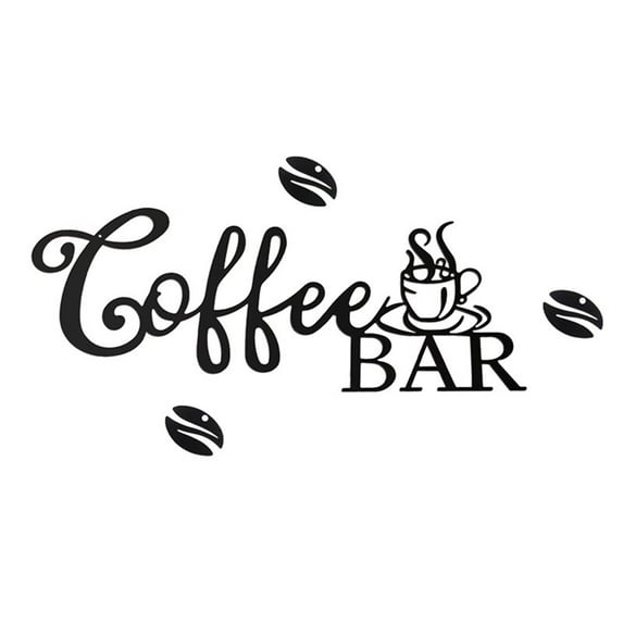 Clearance Items Rustic Coffee Bar Sign, Wrought Iron Metal Coffee Bar Wall Decor, Easy to Install Coffee Wall Art for Kitchen, Coffee Station, and Bar Decor