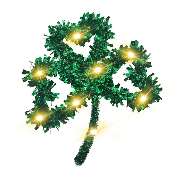 Clearance Items St. Patrick’S Day Wreath, Green Clover Flash ornament Ring With Flowers, Home Wall Decor for Irish Holiday Celebrations and Parties St Patricks Day Decorations