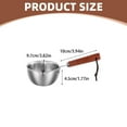 thumbnail image 1 of Clearance Items! Stainless Steel Hot Oil Pan with Wooden Handle 150Ml, Hilingoto Stainless Hot Oil Pot with Wooden Handle New Oil Pot Container for Kitchen Cooking Oil Strainer Pot(Heat Oil in Pan), 1 of 9
