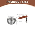 thumbnail image 1 of Clearance Items! Stainless Steel Hot Oil Pan with Wooden Handle 300Ml, Hilingoto Stainless Hot Oil Pot with Wooden Handle New Oil Pot Container for Kitchen Cooking Oil Strainer Pot(Heat Oil in Pan), 1 of 9