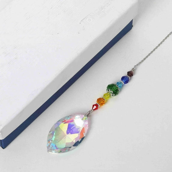 Sun Catchers with Crystals, Colored Crystal Prisms Glass Hanging Pendant, Christmas Tree Decoration, Suncatcher for Window