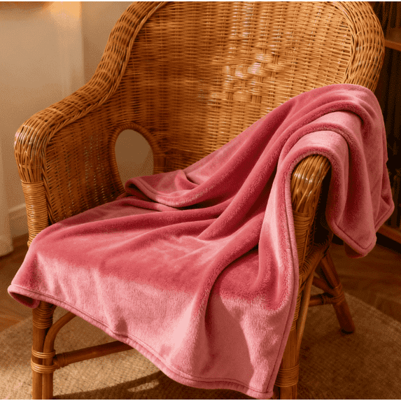 Super Soft Warm Solid Warm Fleece Throw Blanket Rug Sofa Bedding 70x100cm,Wine
