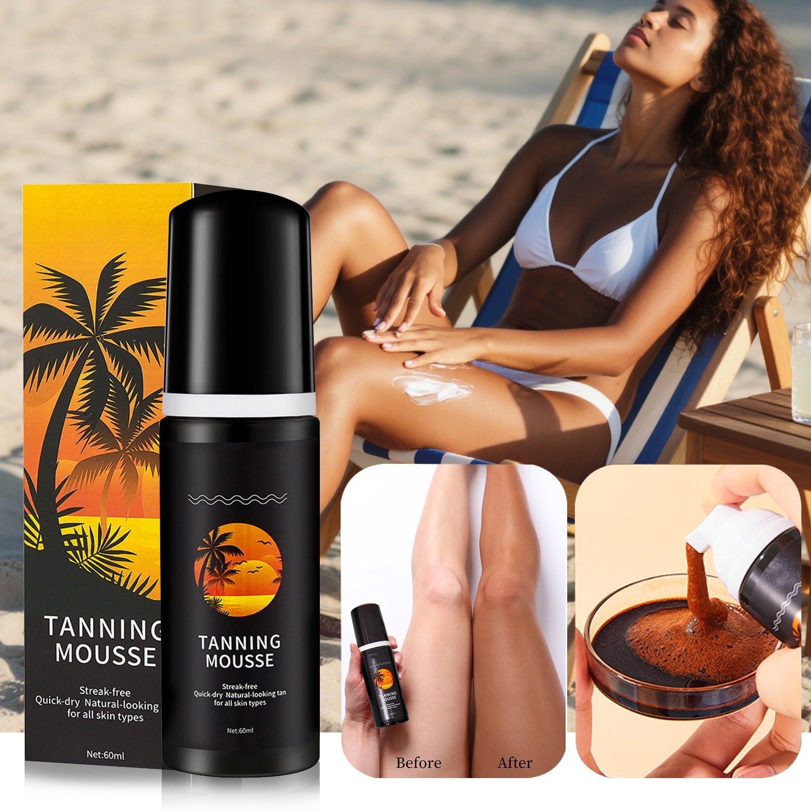 Clearance Items! Tanning Fluid Tan Accelerator For Sun Or Indoor Tanning Bed Lotion Fast Bronzer With Natural Ingredients For Deep Long-Lasting Tanning 60ML Todays Clearance Deals Prime!