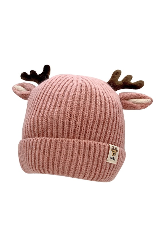 Items UHGANN Under $10 Baby Beanie Hat Cute Antlers Reindeer Crochet Knitted Hat Winter Warm Cap for Toddler Boys Girls