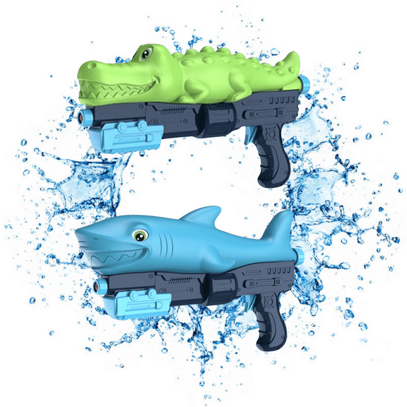 Ultimate Battle Blaster, Ultimate Battle Water Blaster, Aqua Combat Light Blaster, Omnicks Water Blaster, Long Range Motorized Water Gun with Interactive Lighting(2PCS)