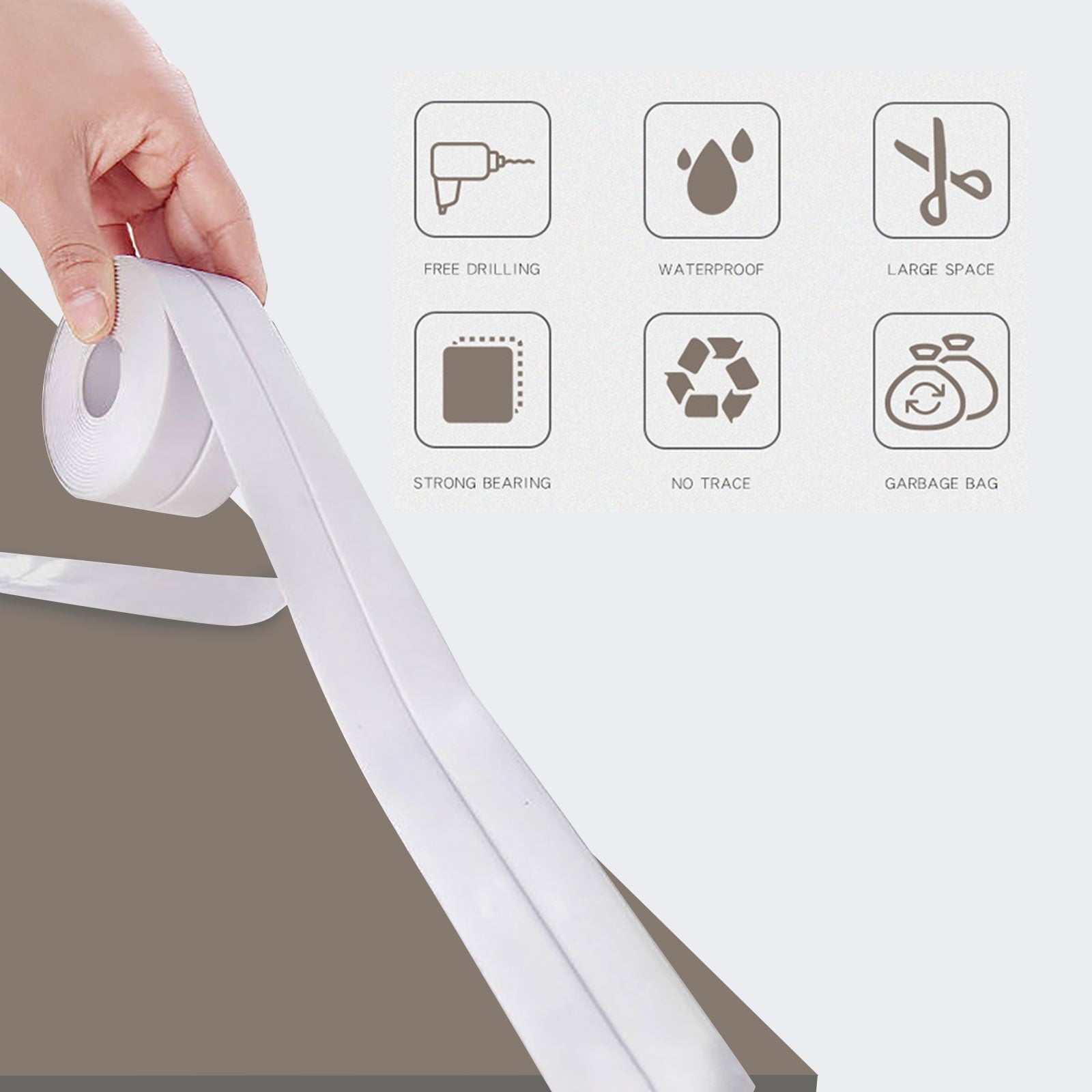 Clearance Items White Caulk Tape Waterproof Self Adhesive,Toilet Strip ...