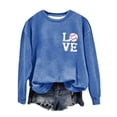 thumbnail image 1 of Clearance Items Women'S Sweatshirts Women's Baseball Print GameDay Crew Neck Multi Color Multi Size Crew Neck Hoodless Long Sleeve Sweatshirt, 1 of 9