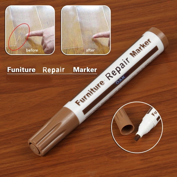 Wood Furniture Repair Marker Pen, Scratch Filler Wax Pen for Furniture Fix, 2ML Wood Scratch Repair Marker, Furniture Restoration Tool