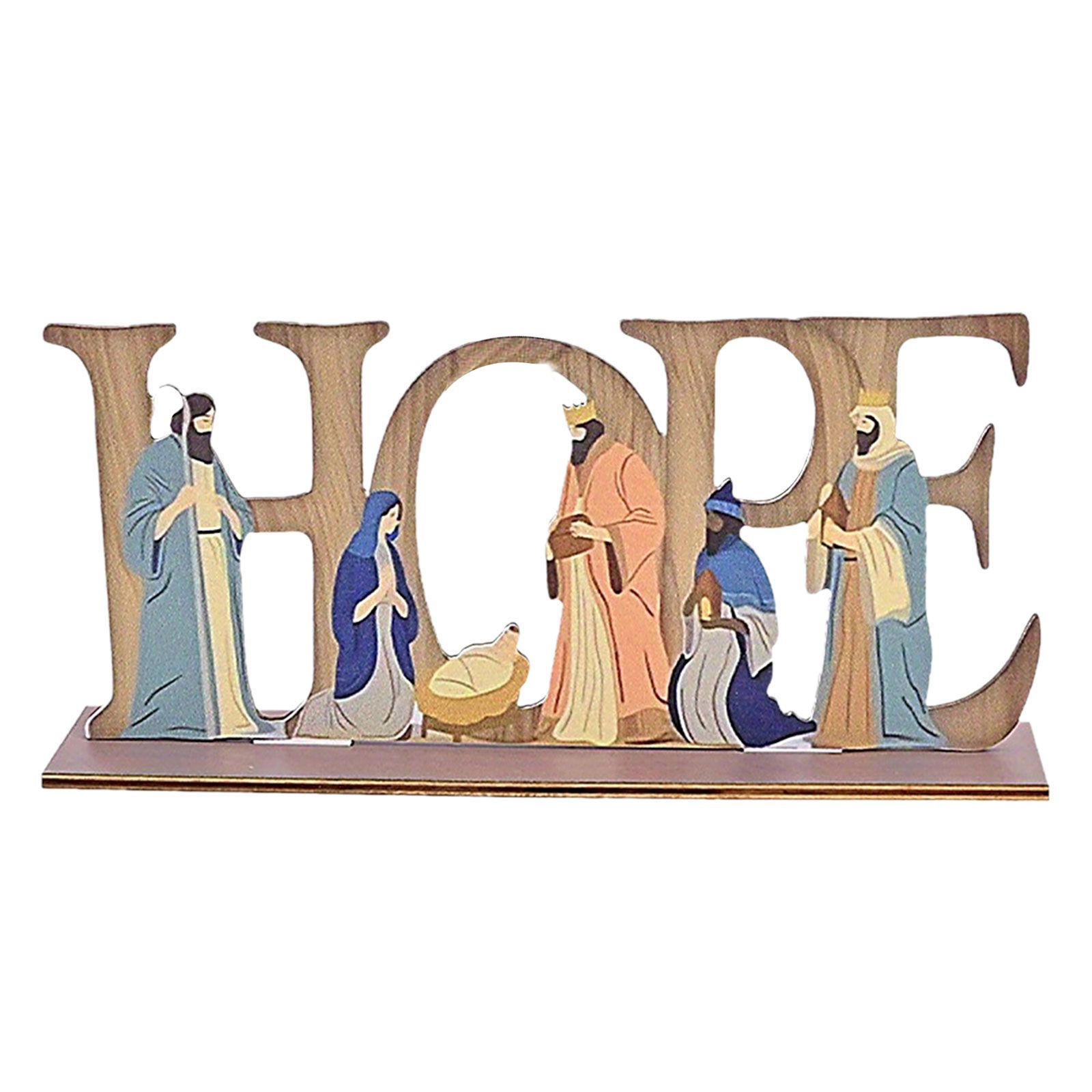 Clearance Items Wooden Easter Nativity Figurine with Hoping Sign ...