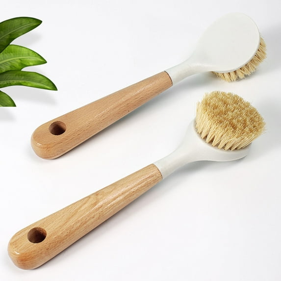 Clearance Items!Ymkly Kitchen Tools,Cleaning Brush,Natural Sisal Kitchen Cleaning Brush Pot Scrub Brush With Long Wooden Handle,Cleaning Products