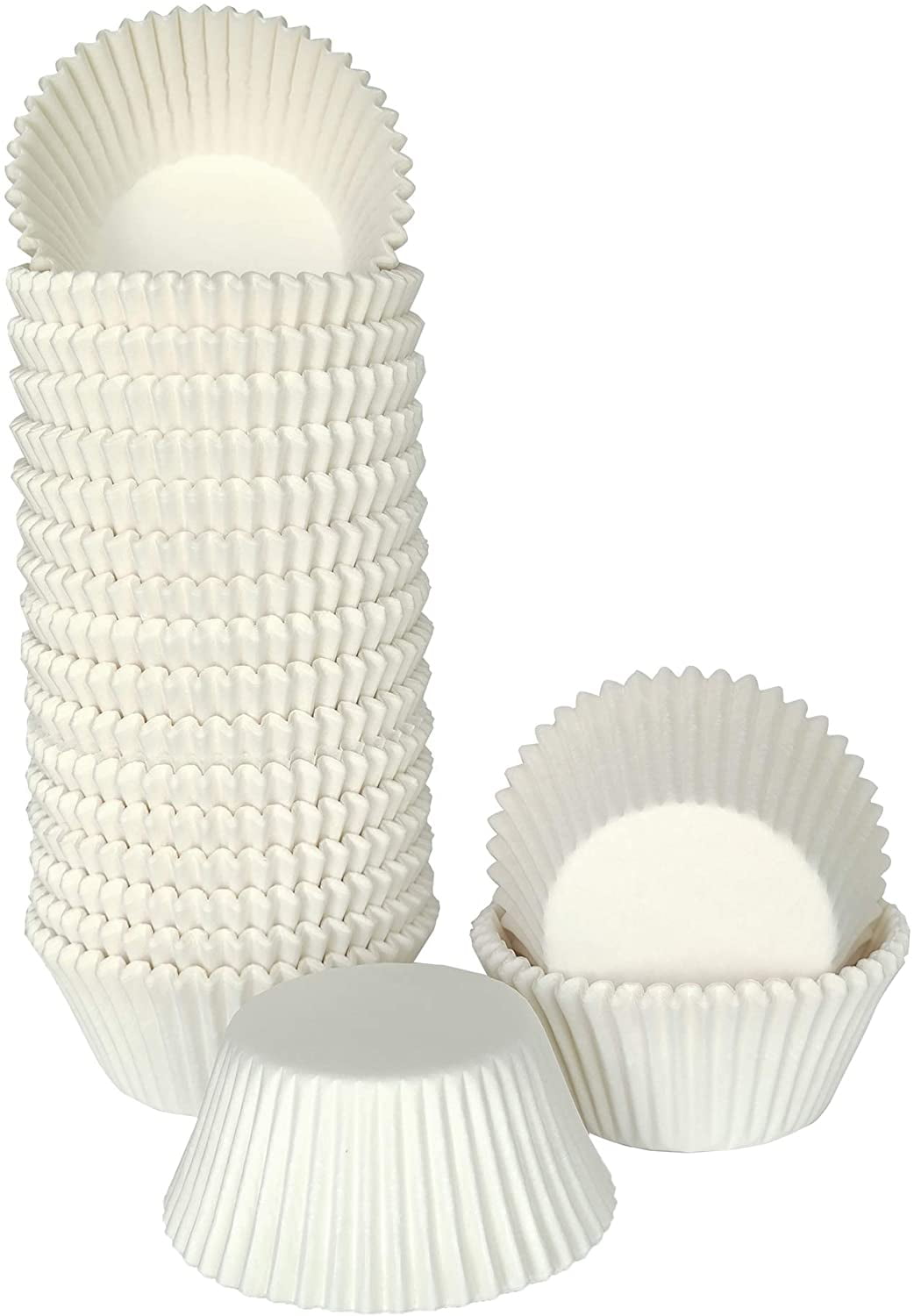 JATOK 500Count Standard Sized Cupcake Liners, White Greaseproof Paper