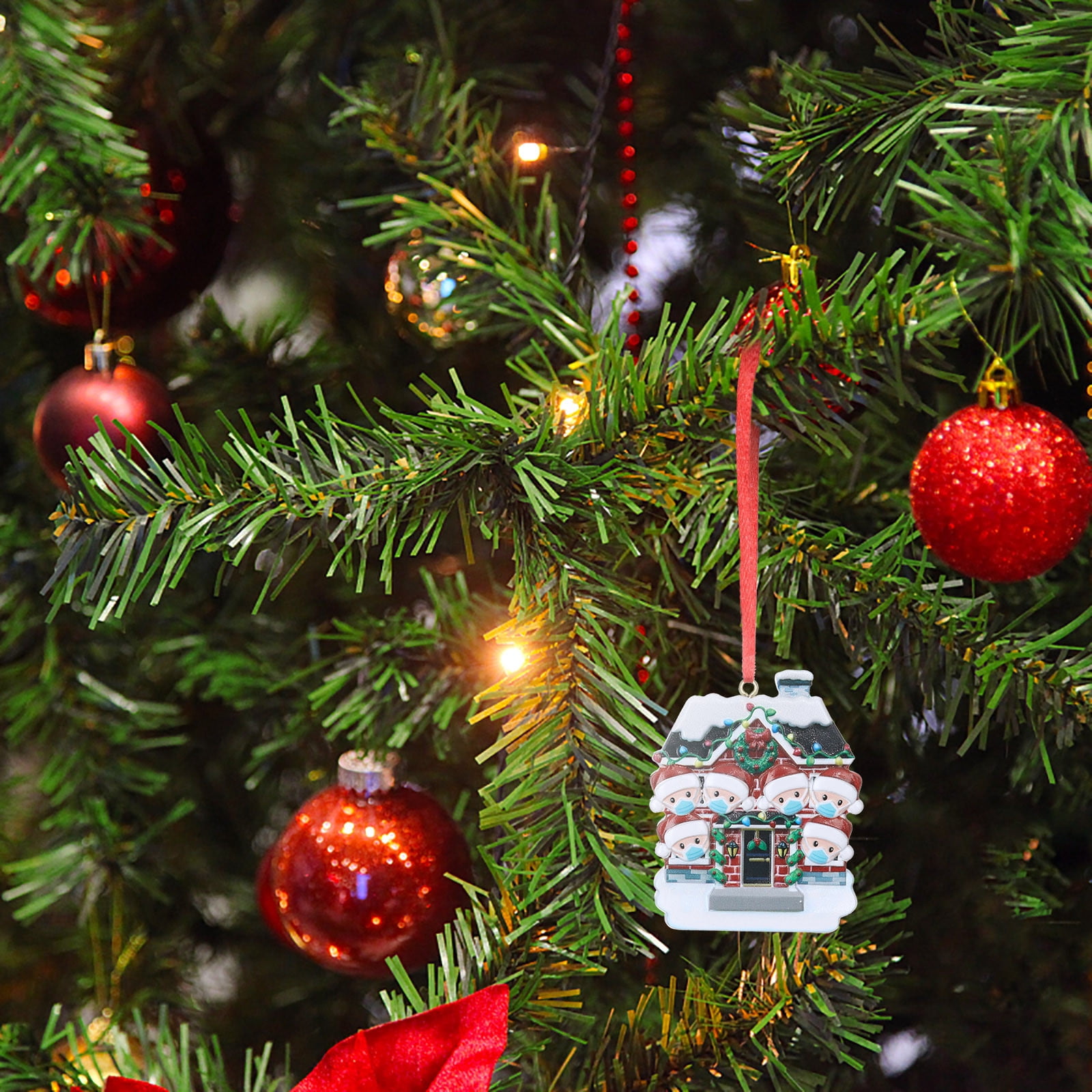 Clearance! JKLOP Ornaments Personalized Survived Family of Ornament