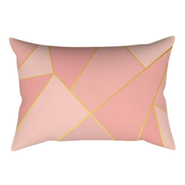 Clearance! JKLOP Throw Pillows for Couch Rose Gold Pink Cushion Cover