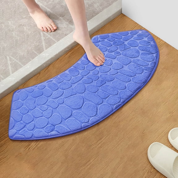 Clearance!JMYHOAM 1pc Foam Bath Rug Embossed Bathroom Mat Water Absorbent and Washable Bath Rugs Non-Slip Thick Soft and Comfortable Carpet for Show Bathroom Accessories Floor Mats
