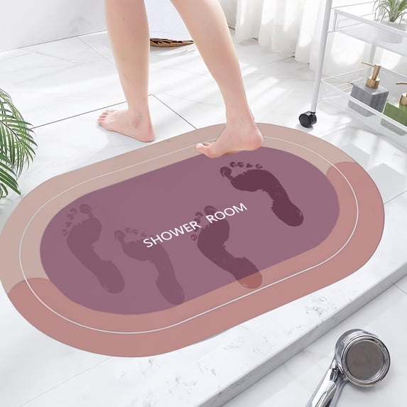 Clearance!JMYHOAM Bath Rug Super Absorbent Dry Non Slip Backing Washable Bathroom Shower Rugs for In Front of Bathtub Shower Room Bathroom Accessories Floor Mats