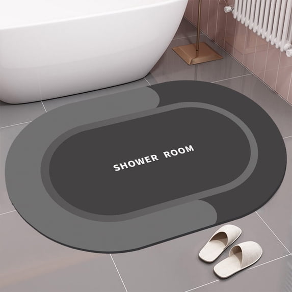Clearance! JMYHOAM Bath Rug Super Absorbent Quick Dry Non Slip Backing Washable Bathroom Floor Mats Shower Rug for In Front of Bathtub Shower Room