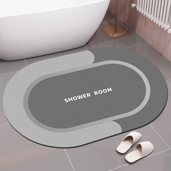 Clearance! JMYHOAM Bath Rug Super Absorbent Quick Dry Non Slip Backing Washable Bathroom Floor Mats Shower Rug for In Front of Bathtub Shower Room