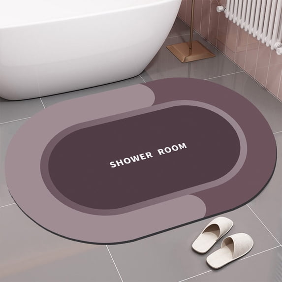 Clearance! JMYHOAM Bath Rug Super Absorbent Quick Dry Non Slip Backing Washable Bathroom Floor Mats Shower Rug for In Front of Bathtub Shower Room