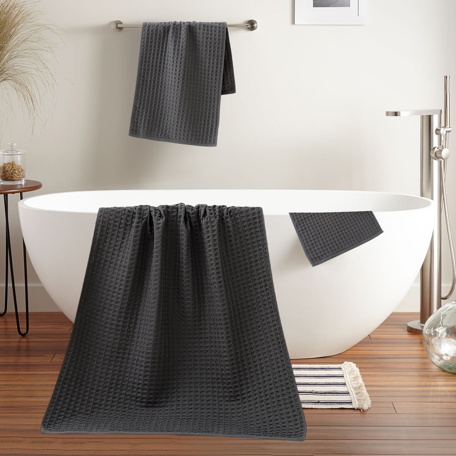 Clearance!JMYHOAM Bath Towels Cotton Waffles Set towel Skin Friendly ...