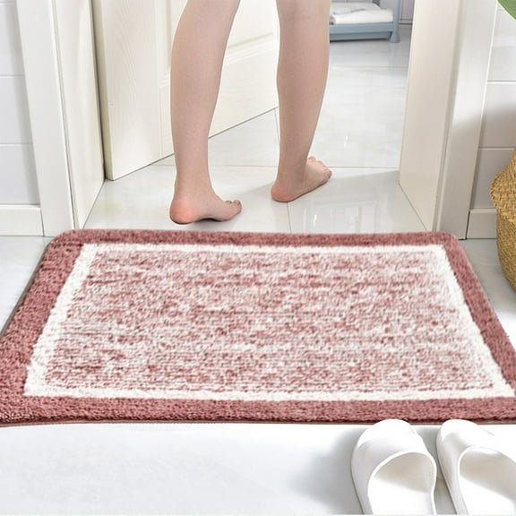 Clearance!JMYHOAM Bathroom Rugs, Soft and Absorbent Microfiber Bath Rugs, Non-Slip Shower Carpet, Machine Wash Dry, Bath Mats for Bathroom Floor, Tub and Shower
