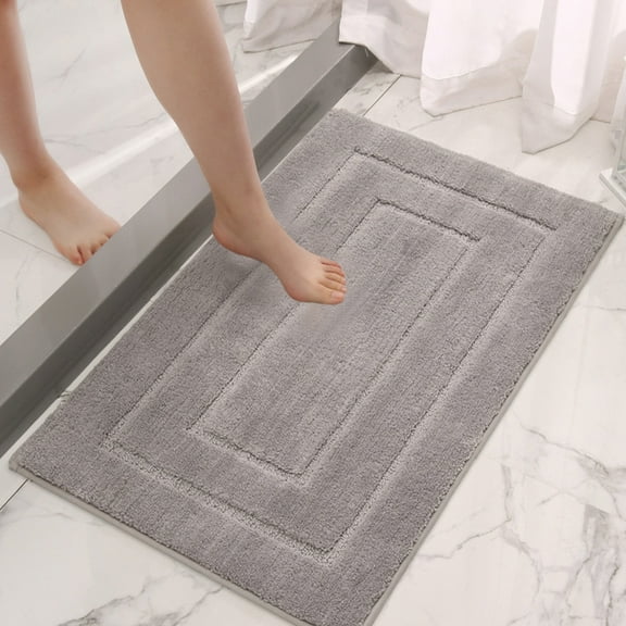 Clearance!JMYHOAM Bathroom Rugs, Soft and Absorbent Microfiber Bath Rugs, Non-Slip Shower Carpet, Machine Wash Dry, Bath Mats for Bathroom Floor, Tub and Shower