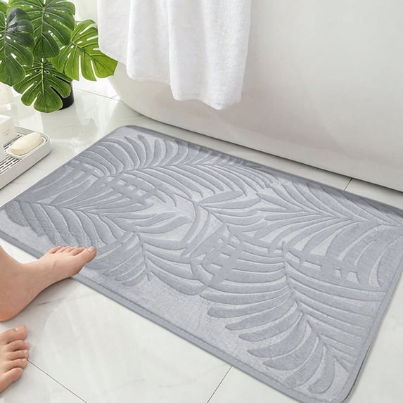 Clearance!JMYHOAM Bathroom Water Absorbent Door Mat Dry Entry Mat for Shower Room Solid Color Non Slip Rug for toilet Entrance Floor Mats
