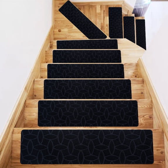 Clearance!JMYHOAM Carpet Stair Treads Rug Non Slip Carpet Stair Treads Rug Indoor Self Adhesive Step Stair Mats for Indoor Outdoor Home and Kitchen