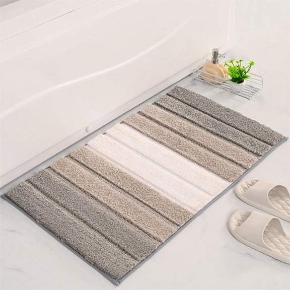 Clearance!JMYHOAM Colorful Striped Bathroom Slip Mat Entrance Door Mat Thickened Bathroom Absorbent Carpet Floor Mats