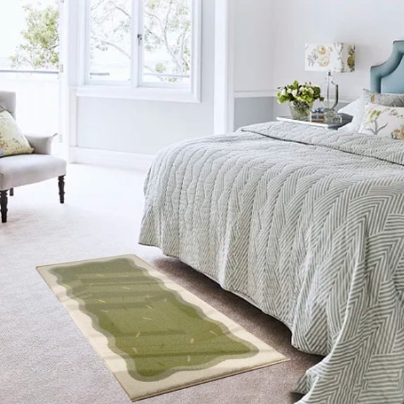 JMYHOAM Indoor Mat Soft Bedroom Rugs Flocking Rugs for Bedroom Rugs Room Carpet Large Size Bedside Carpet Living Room Runner Rug Non Slip Decor Home and Kitchen