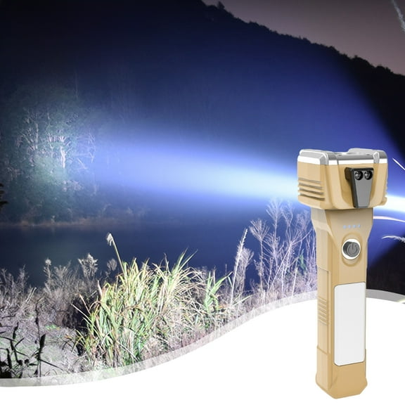 Clearance! JMYHOAM Outdoor Flashlight Camping Multi Function Rechargeable Work Light Fire Self Rescuing Broken Window External Flashlight Household Appliances