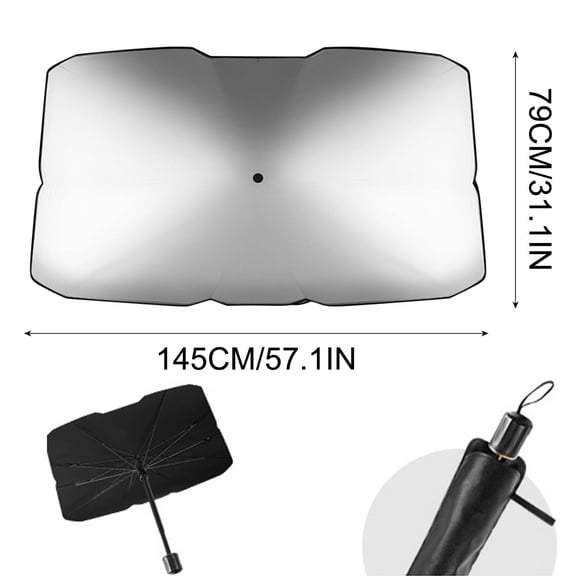Clearance! JMYHOAM Outdoor Umbrella Car Sun Shade Protector Parasol Auto Front Window Sunshade Covers Car Sun Shade
