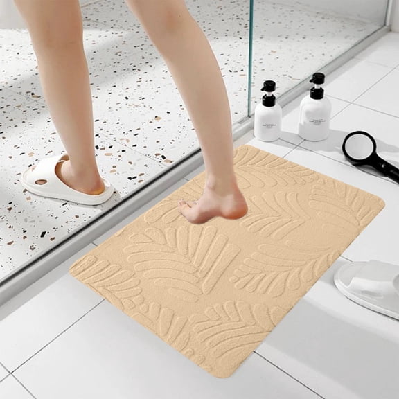 Clearance!JMYHOAM Rugs Absorbent Non-Slip Foam Machine Washable Soft Velvet Bath Mats Easier to Dry for Bathroom Floor Bathroom Accessories
