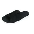 thumbnail image 1 of Clearance JeashCHAT Sandals for Women, Slide Sandals Women Dressy Comfy Platform Casual Shoes Summer Beach Travel Slipper Flip Flops (Black), 1 of 6
