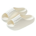 thumbnail image 1 of JeashCHAT Sandals for Women, Slide Sandals Women Men Home Couple Non-Slip Thick Sole Shoes Indoor Outside Soft Soled Slippers (White), 1 of 5