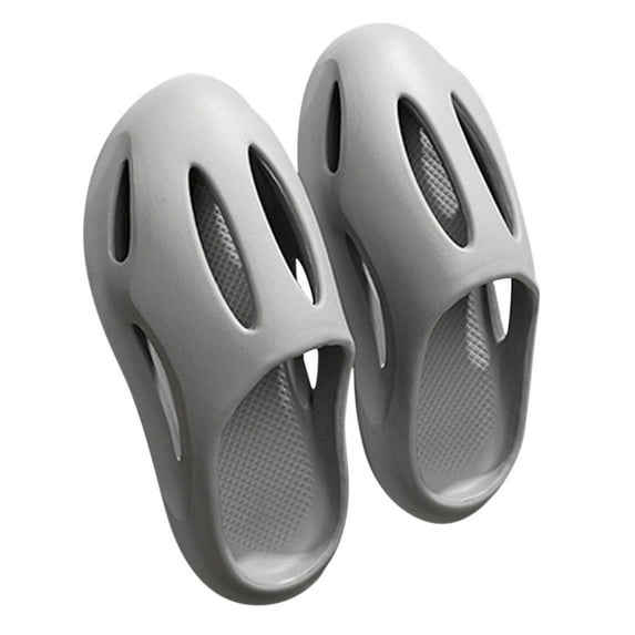 Clearance JeashCHAT Sandals for Women, Slide Sandals Women's Flat Shoes Ladies Beach Sandals Summer Non-Slip Causal Slippers (Gray)