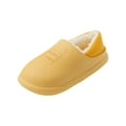 thumbnail image 1 of Clearance JeashCHAT Slip On Cotton Slippers Fuzzy Slippers Boots Memory Foam Booties Comfy House Shoes Indoor Outdoor (Yellow), 1 of 3