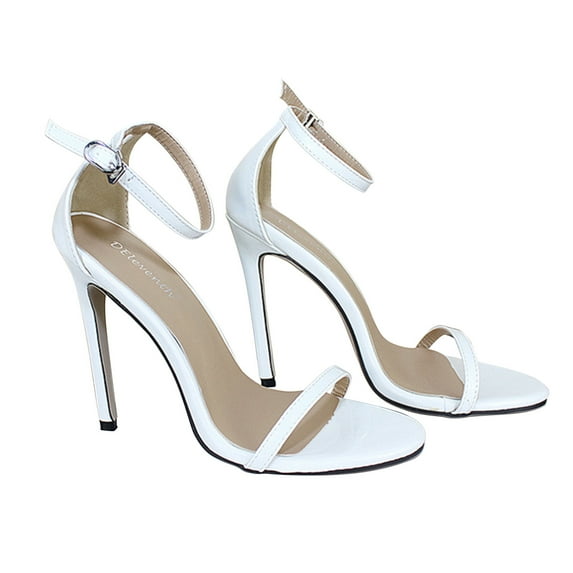 JeashCHAT Women's High Heels Stiletto Heeled Sandals Open Toe Ankle Strap Sexy Dressy Shoes for Wedding Party