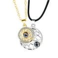 thumbnail image 1 of Clearance Jewelry Under $5 VerPetridure 2pcs Couples Necklace 100 Languages I Love You Projection Stone Necklace Sun Moon Mutually Attractive Necklace, 1 of 1