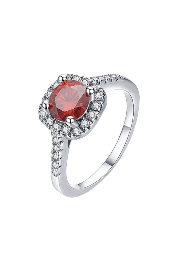 Jewelry VerPetridure Luxury Shiny Rhinestone Ring Simulation Gemstone Alloy Ring Jewelry Accessories Personalized Gift Ladies Birthday Valentine's Day Anniversary