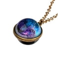 thumbnail image 1 of Jewelry VerPetridure Necklace Luminous Double-sided Dome Planetary Necklace Pendant Luminous Double-sided Ball Universe Couple Chain Luminous Souvenir Couple Necklace, 1 of 2
