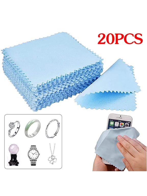 Clearance! Jewelry Instrument Silver Polish Wipe Care Metal Cleaner Cloth Polish Cloth Cleaning Supplies 20Pc Cleaning Cloth