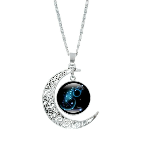 Jewelry VerPetridure 12 Constellation Moon Necklace for Mom Present for Women Her