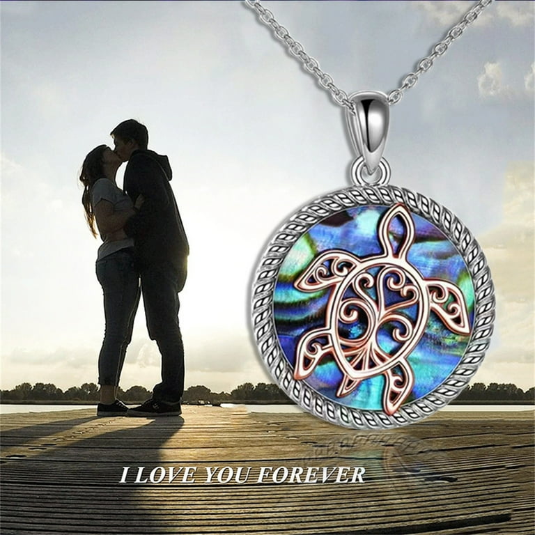 Clearance Jewelry Under 5 VerPetridure 2022 Circled Turtle Necklace Rose Phnom Penh Color Ocean Background For Women Gril Wonderful Gift