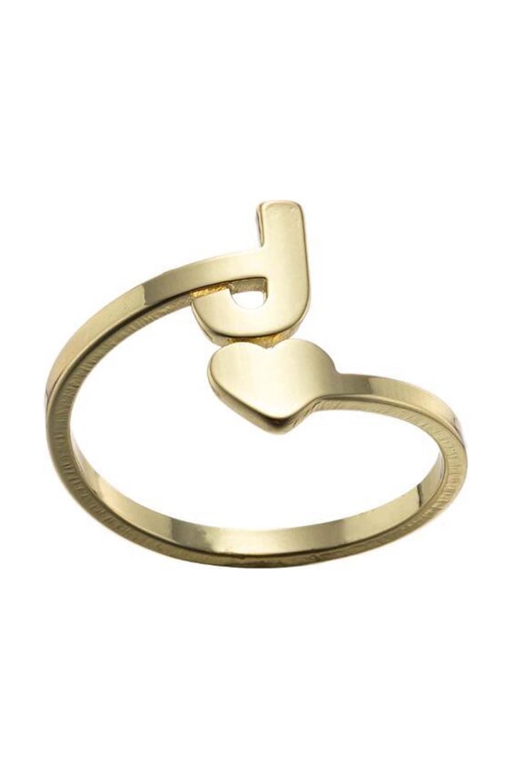 Jewelry VerPetridure 26 English Letter Opening Rings Stainless Steel Love Retro Jewelry