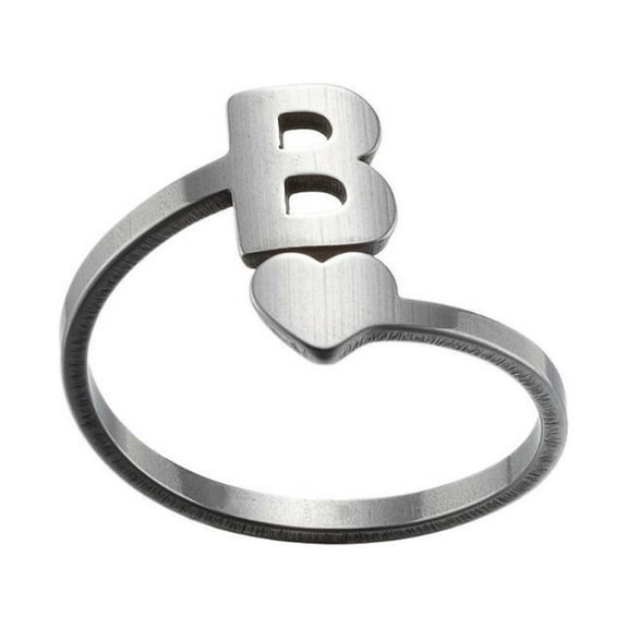 Jewelry VerPetridure 26 English Letter Opening Rings Stainless Steel Love Retro Jewelry