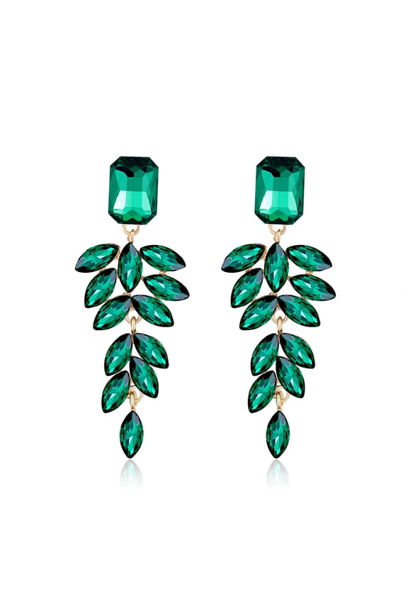 Jewelry VerPetridure A Pair Crystal Cubic-Rhinestone Creative Earrings Moon Hook Wonderful Gift