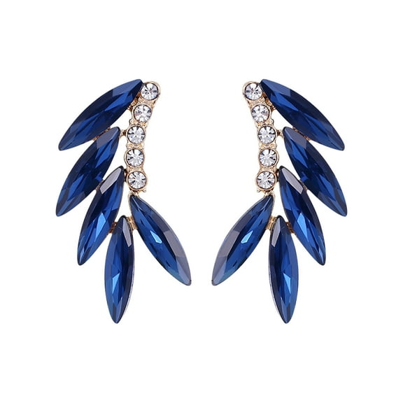 Jewelry VerPetridure A Pair Crystal Cubic-Rhinestone Creative Earrings Moon Hook Wonderful Gift