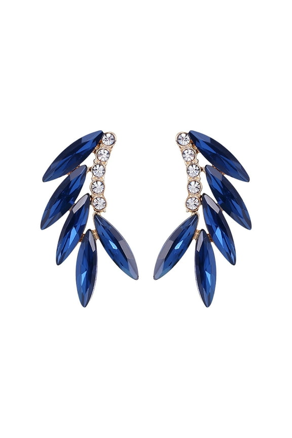 Jewelry VerPetridure A Pair Crystal Cubic-Rhinestone Creative Earrings Moon Hook Wonderful Gift